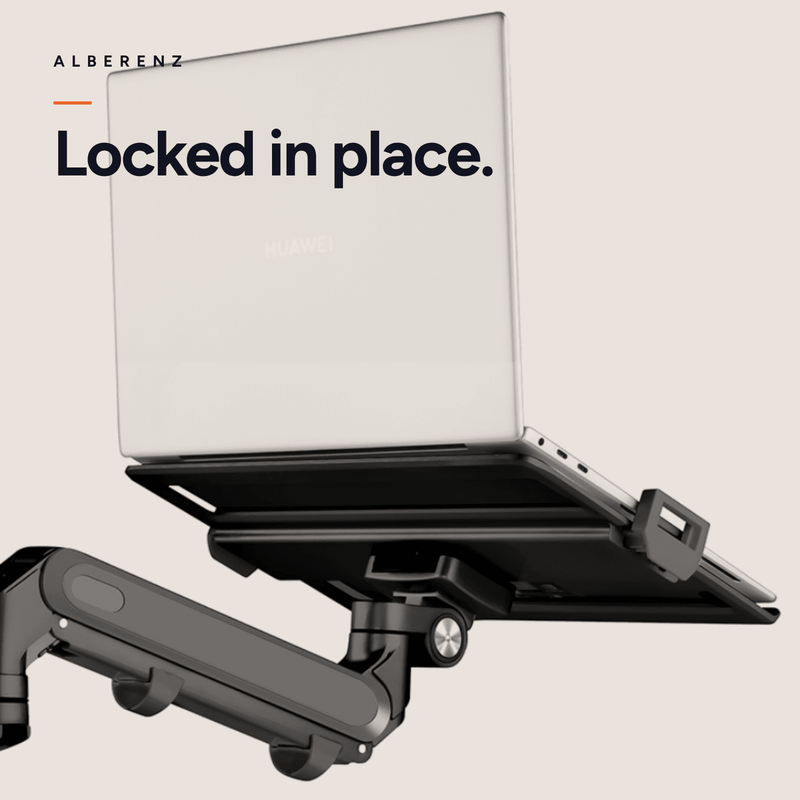Alberenz® ramię do monitora laptopa z sprężyną gazową czarne