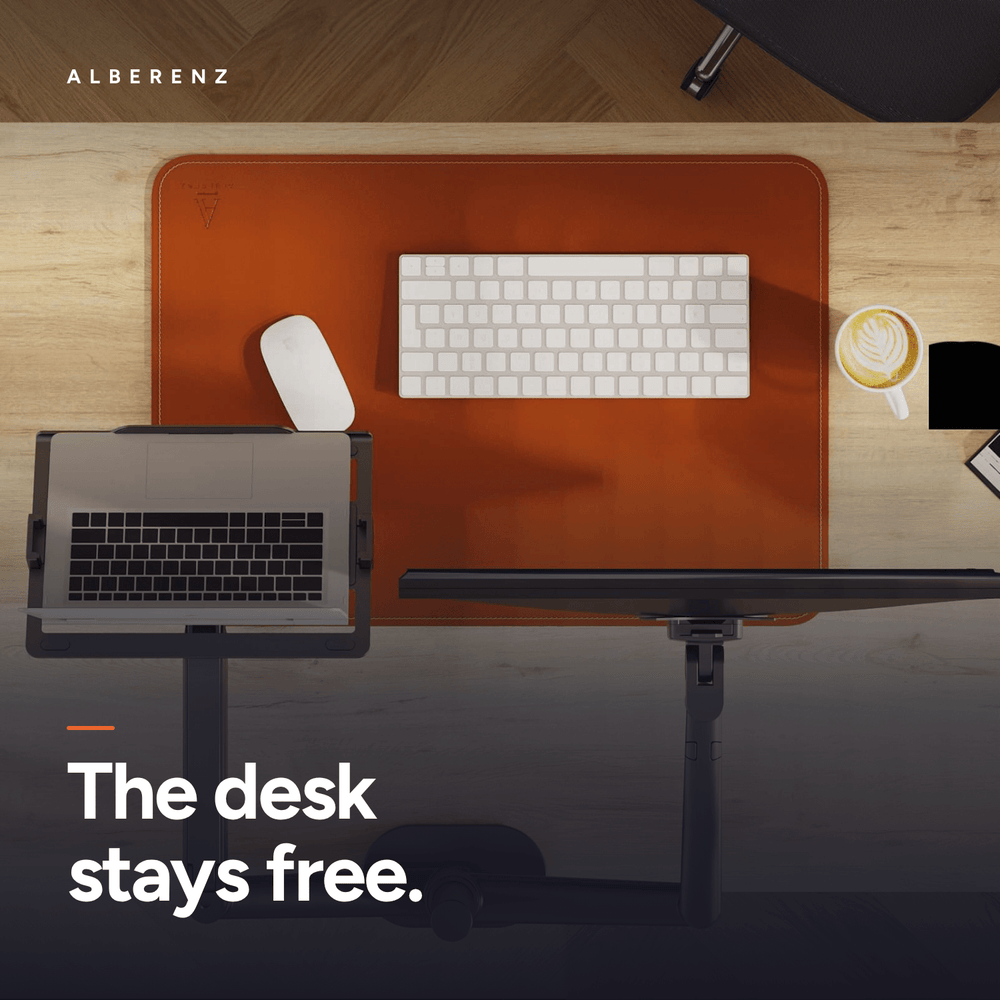 Alberenz® ramię do monitora laptopa z sprężyną gazową czarne