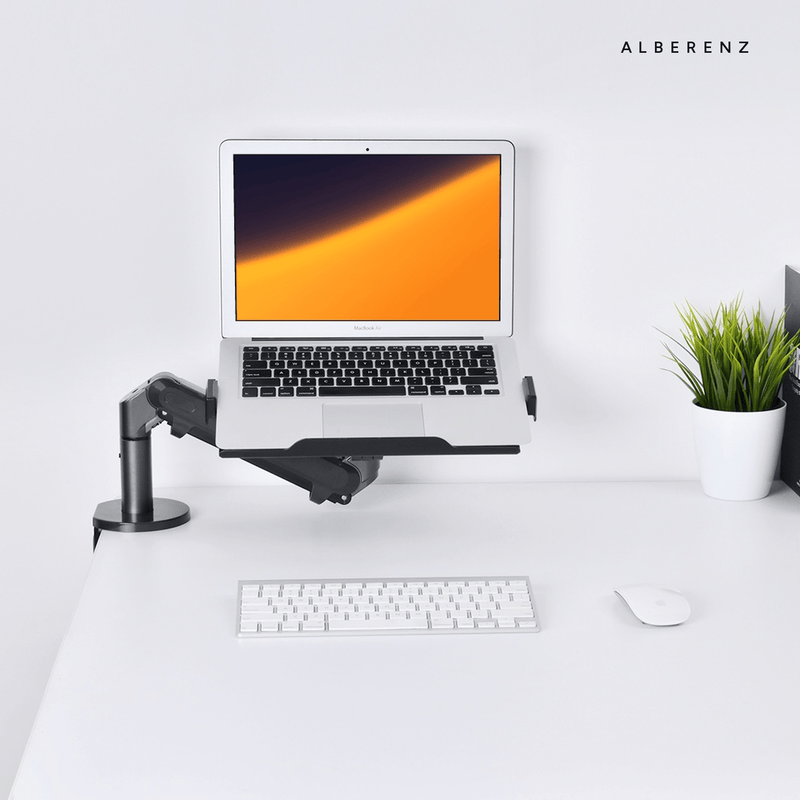 Alberenz® Ramię do laptopa z gazową sprężyną – ciemnoszare