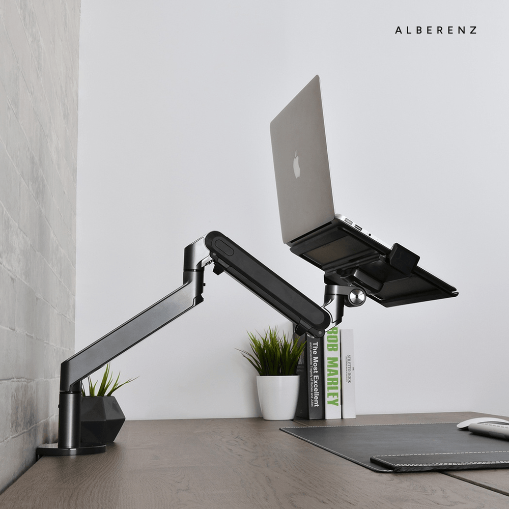 Alberenz® Ramię do laptopa z gazową sprężyną – ciemnoszare