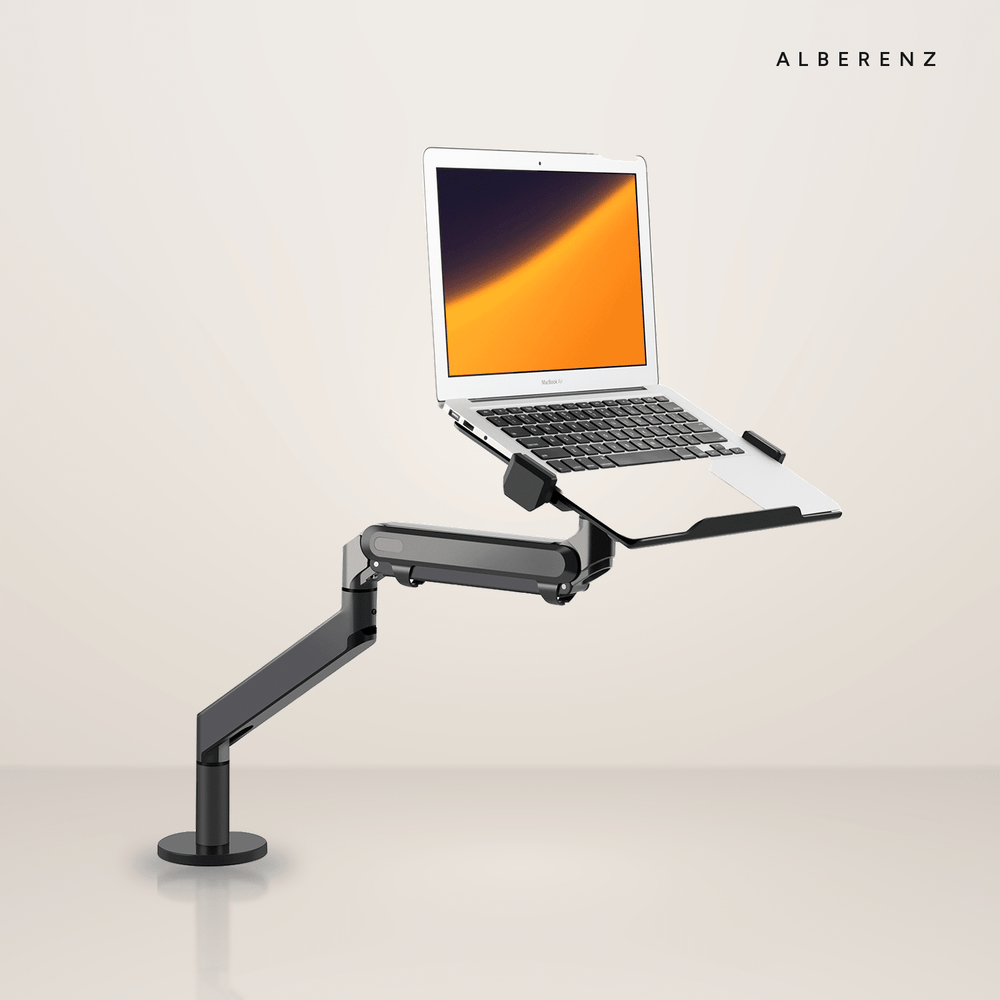 Alberenz® Ramię do laptopa z gazową sprężyną – ciemnoszare