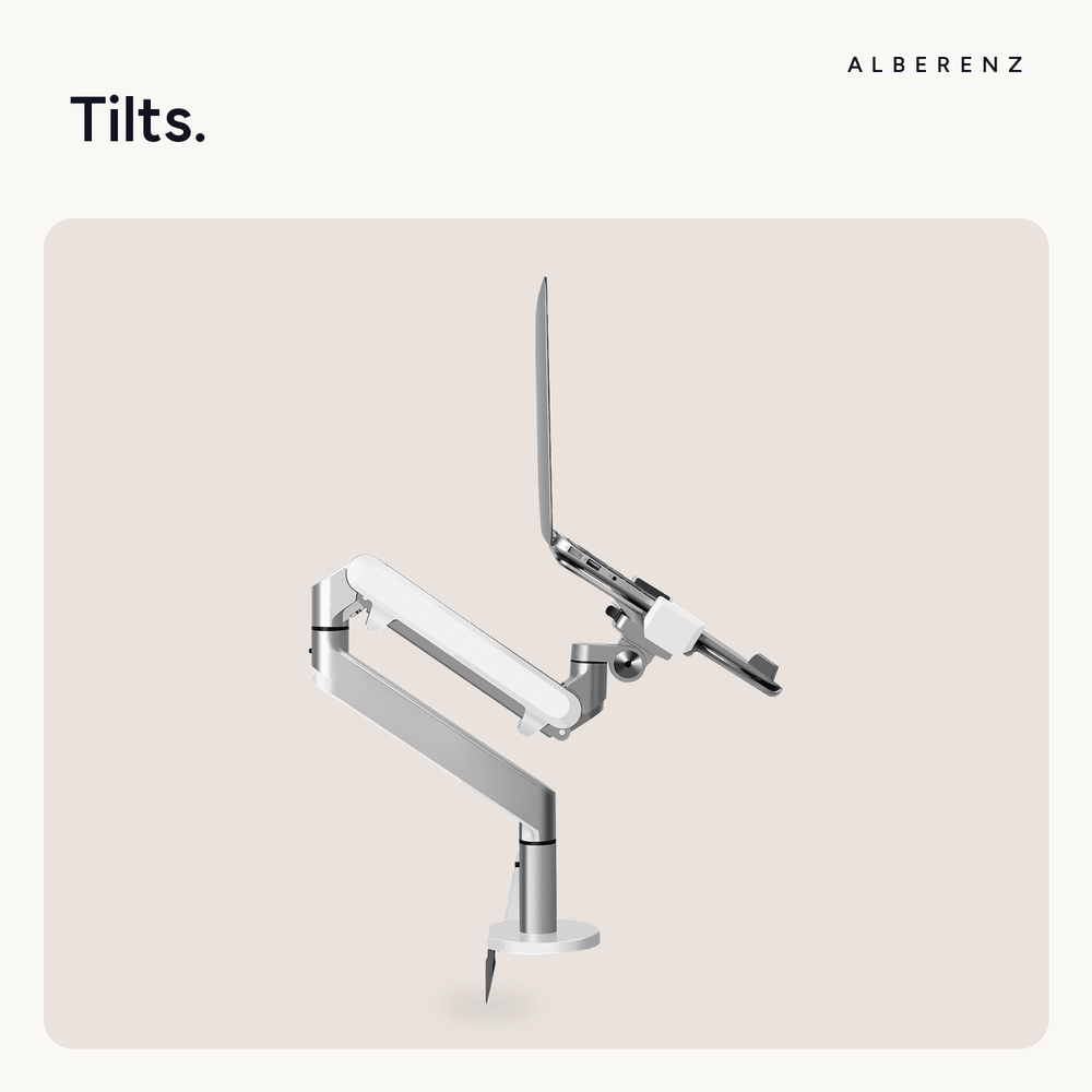 Alberenz® Laptop Arm Gas Spring Silver