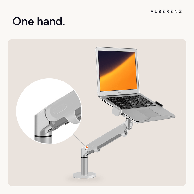 Alberenz® Laptop Arm Gas Spring Silver