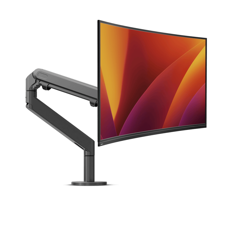 Alberenz® pojedyncze ramię do monitora z gazową sprężyną, ciemnoszare
