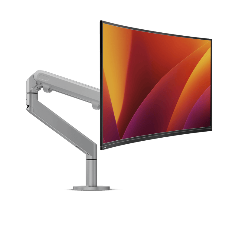 Alberenz® pojedyncze ramię do monitora z gazową sprężyną, srebrne