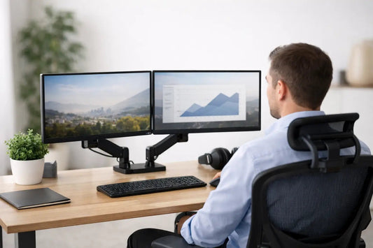 How to Position Dual Monitors Ergonomically - Alberenz