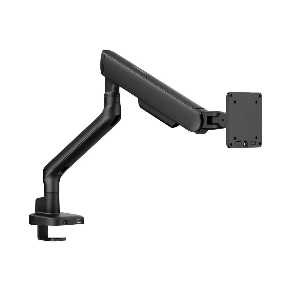 Alberenz pojedynczy uchwyt na monitor z amortyzatorem gazowym - Do 40 cali - z USB - Czarny