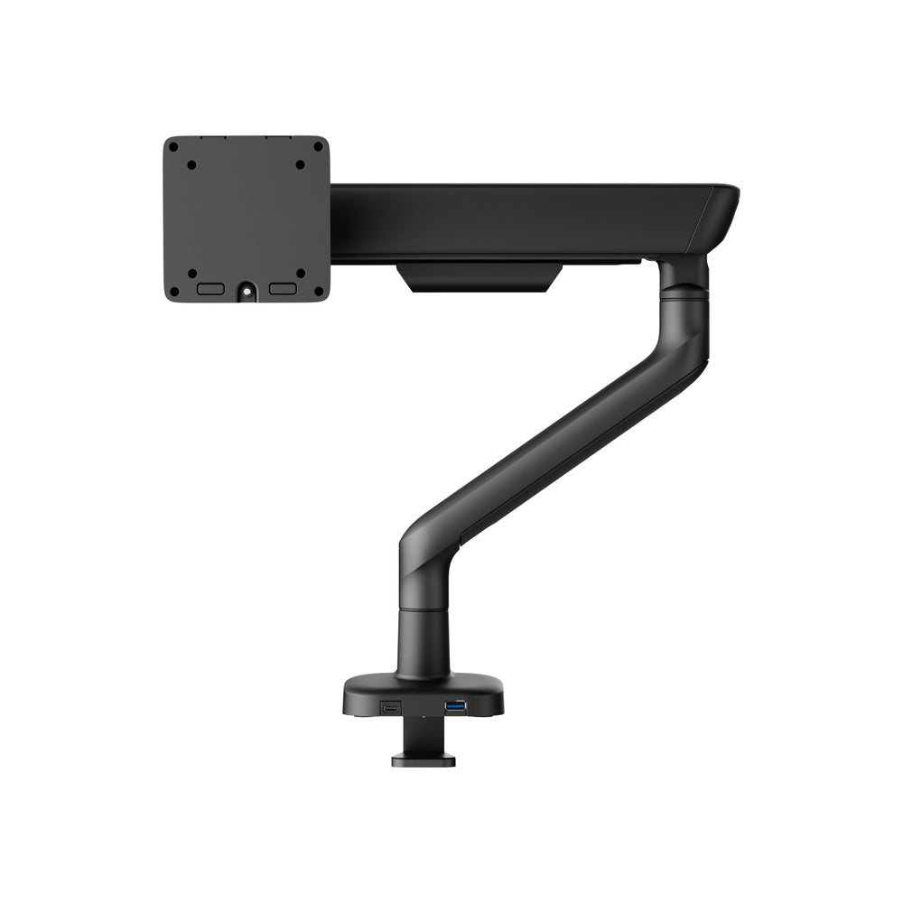 Alberenz pojedynczy uchwyt na monitor z amortyzatorem gazowym - Do 40 cali - z USB - Czarny