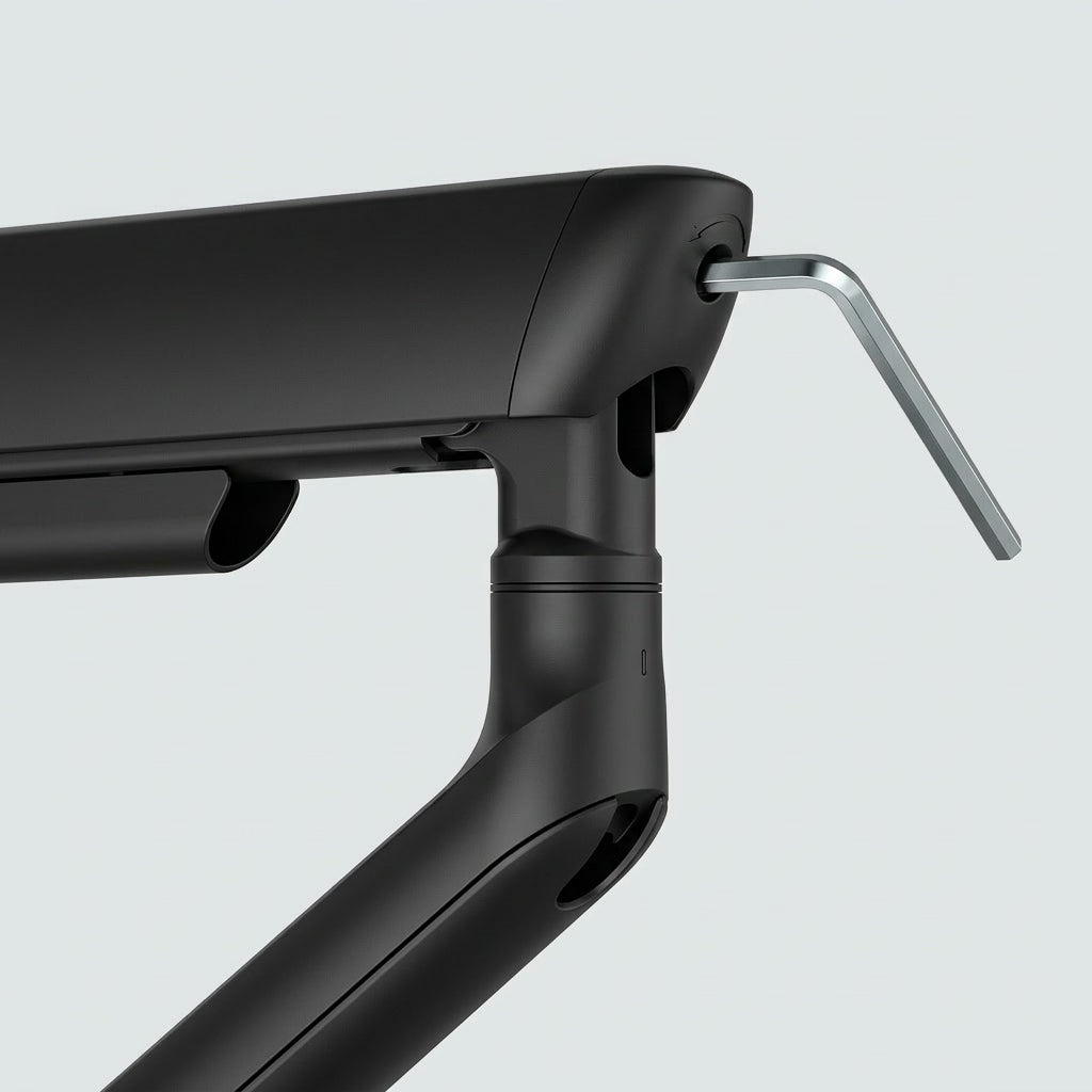Alberenz pojedynczy uchwyt na monitor z amortyzatorem gazowym - Do 40 cali - z USB - Czarny
