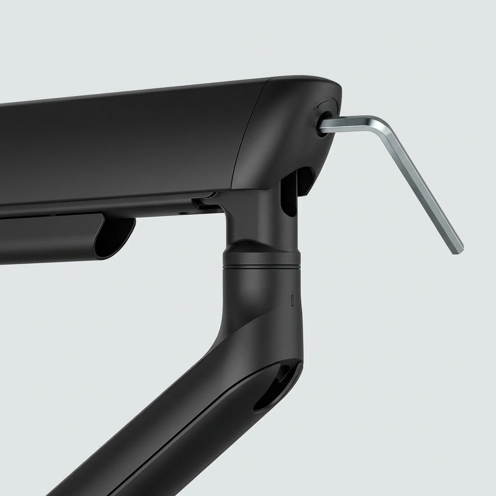 Alberenz Podwójny Uchwyt na Monitor z Gazową Sprężyną - Do 35" - Z USB - Czarny