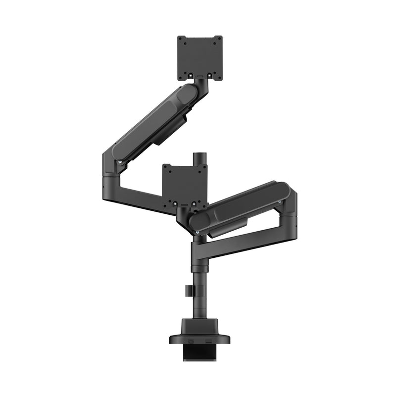 Alberenz® Podwójny uchwyt Heavy Duty ze sprężyną gazową (2 ekrany do 57 cali)