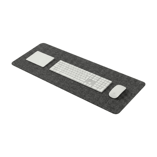 Alberenz felt desk mat 30 x 90 cm, dark grey: product view on white