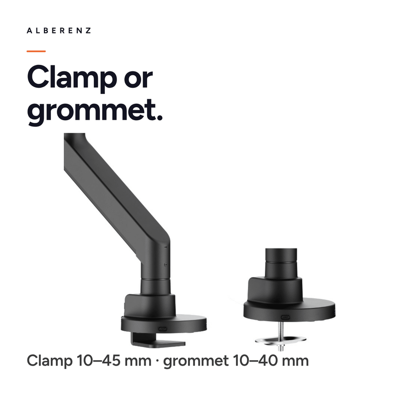 Alberenz® Heavy Duty Gas Spring Monitor Mount (up to 57 inches)