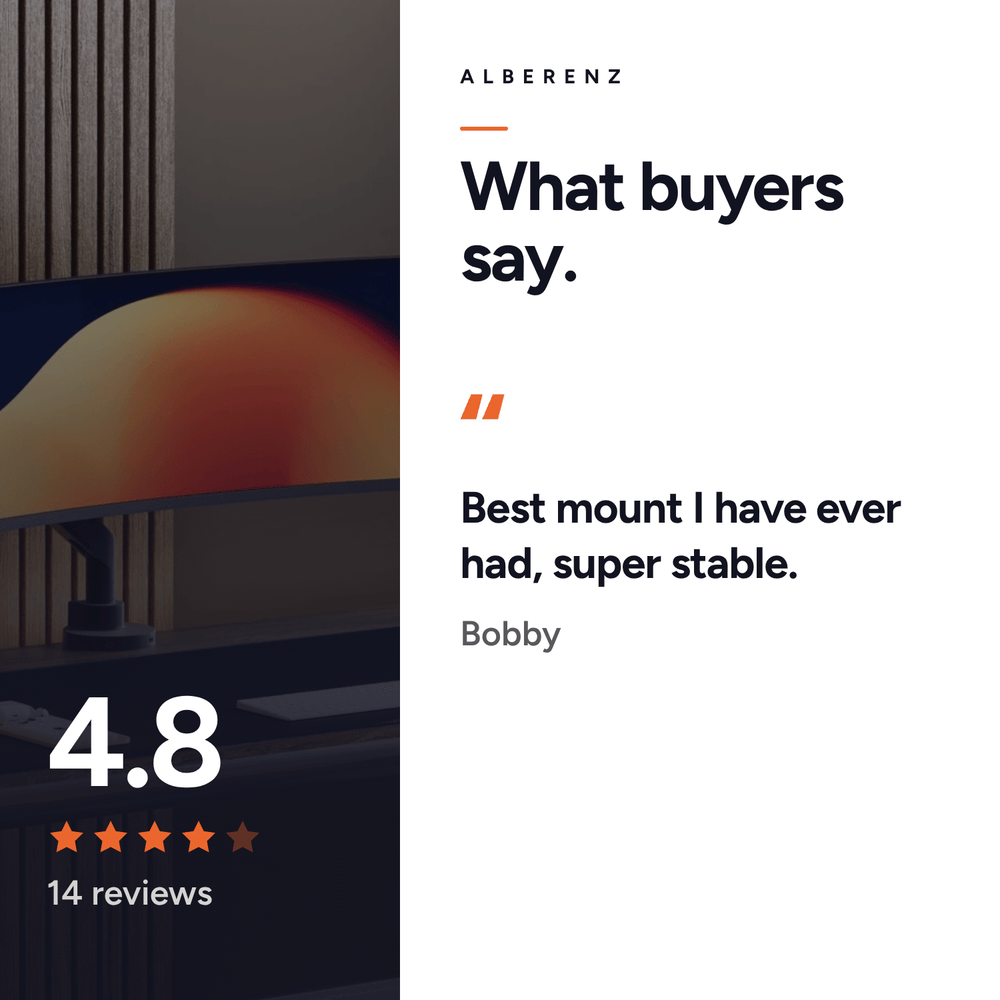 Alberenz® Heavy Duty Gas Spring Monitor Mount (up to 57 inches)