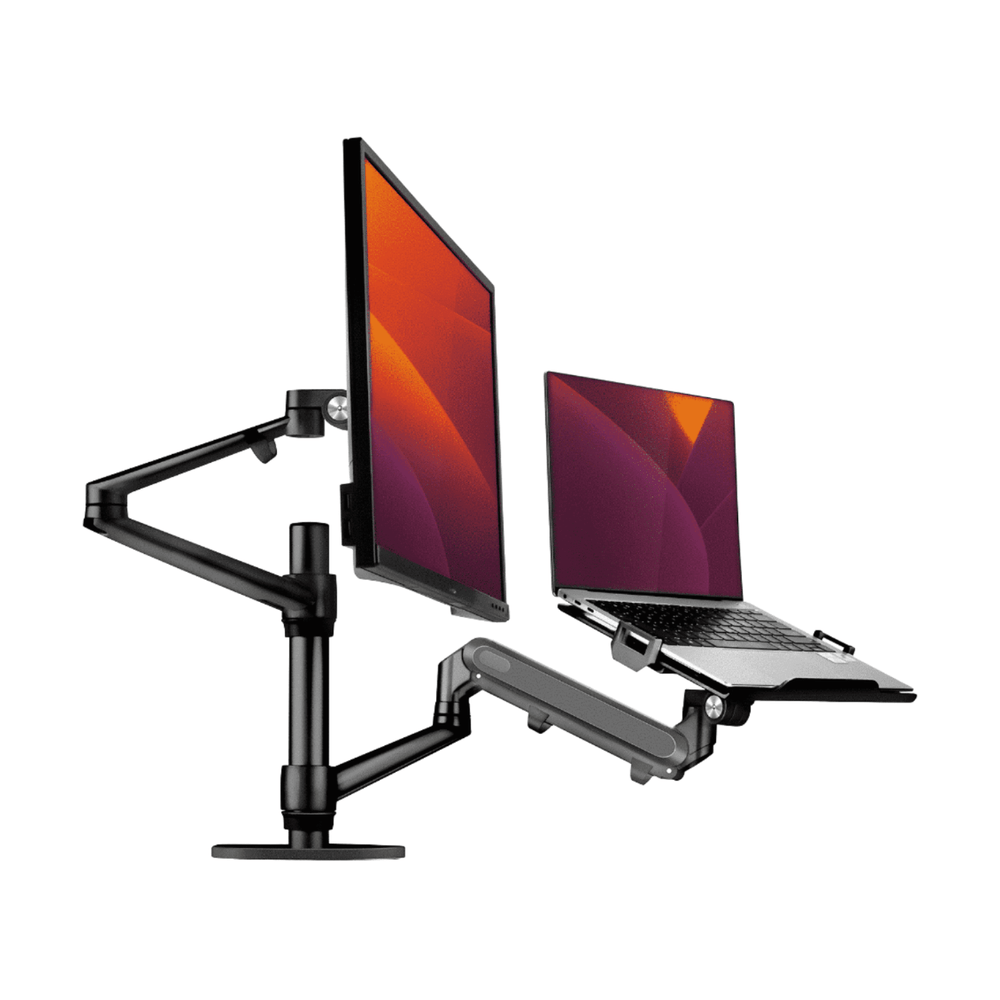 Alberenz® ramię do monitora laptopa z sprężyną gazową czarne