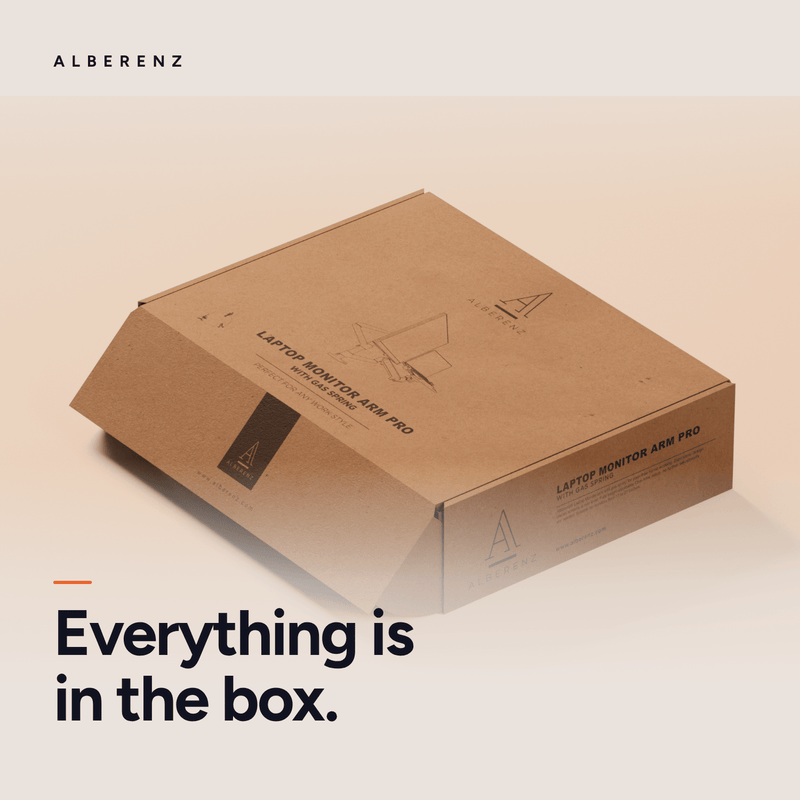 Alberenz® ramię do monitora laptopa z sprężyną gazową czarne