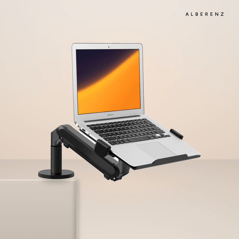 Alberenz® Ramię do laptopa z gazową sprężyną – ciemnoszare