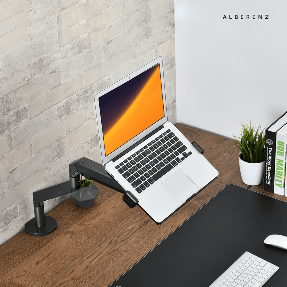 Alberenz® Ramię do laptopa z gazową sprężyną – ciemnoszare