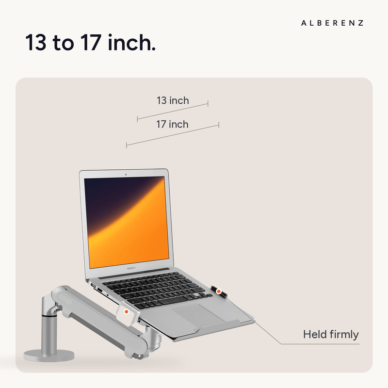 Alberenz® Laptop Arm Gas Spring Silver