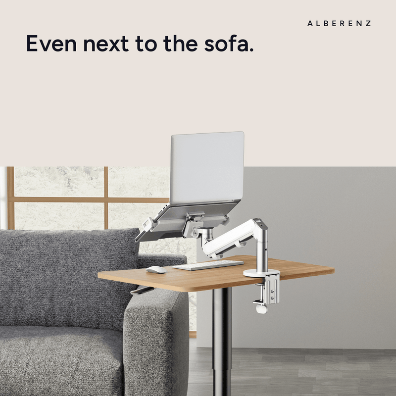 Alberenz® Laptop Arm Gas Spring Silver