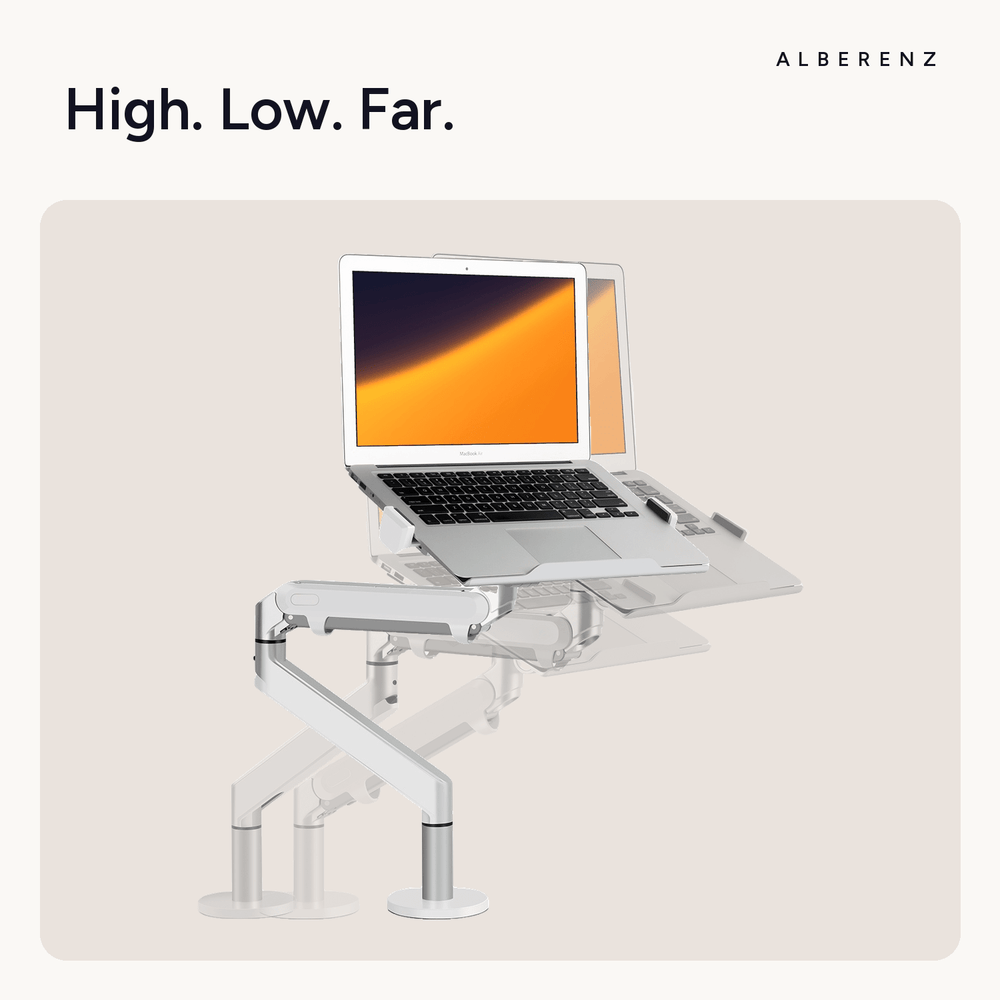 Alberenz® Laptop Arm Gas Spring Silver