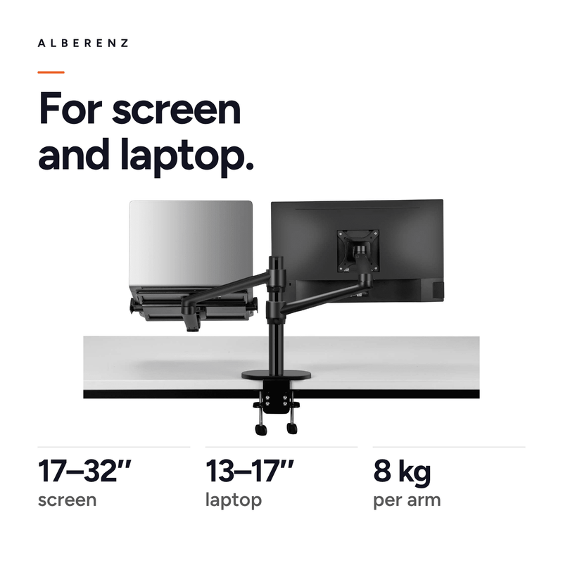 Alberenz® Laptop Monitor Arm Black