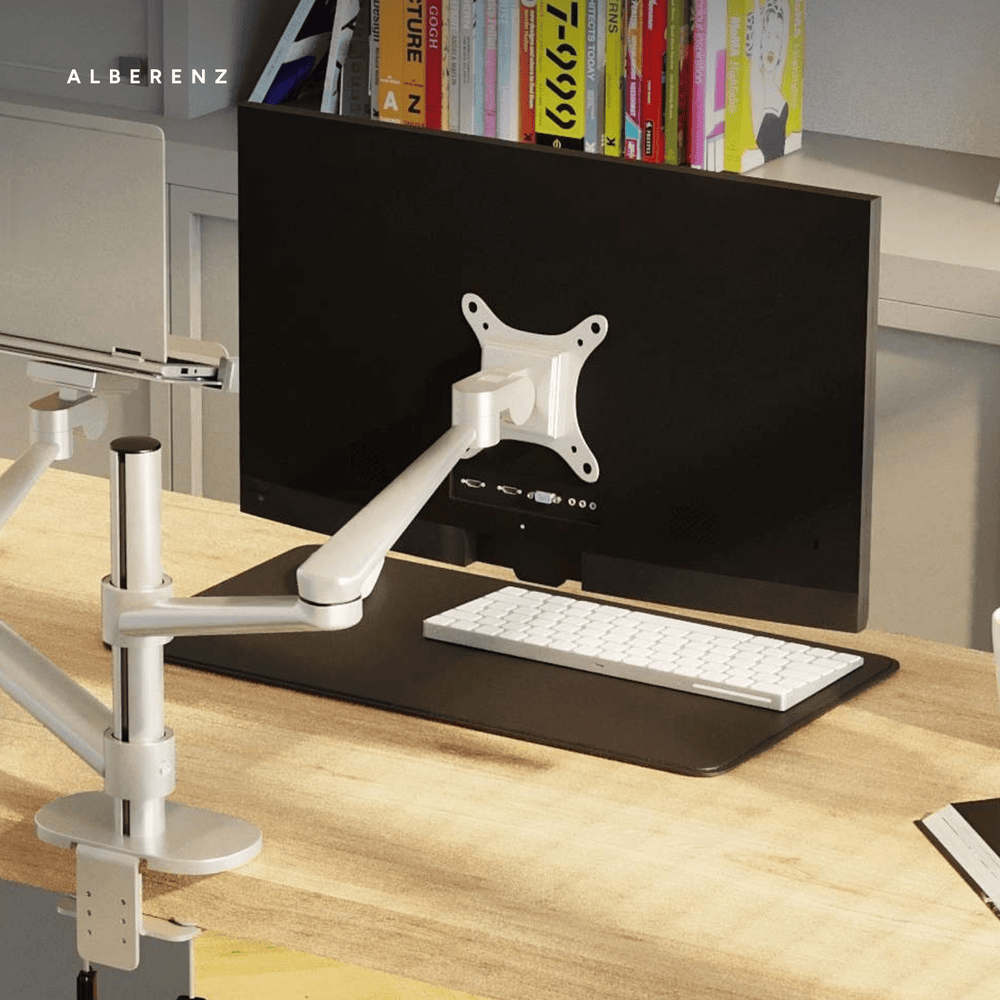 Alberenz® Laptop Monitor Arm Silver
