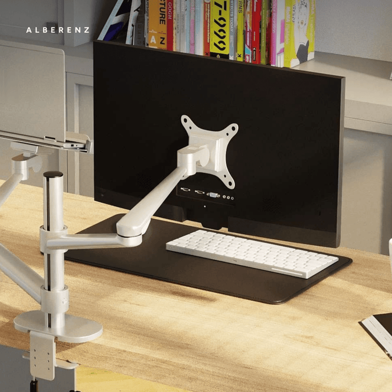 Alberenz® Laptop Monitor Arm Silver