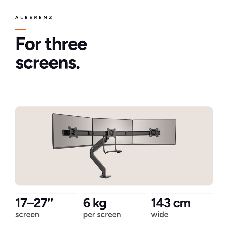Alberenz® Monitor Mount for 3 Screens