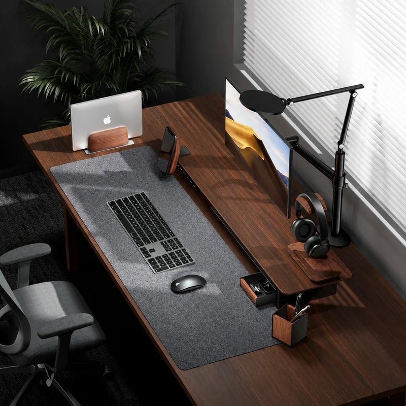 Alberenz® Walnut Wooden Monitor Riser - 2 Monitors
