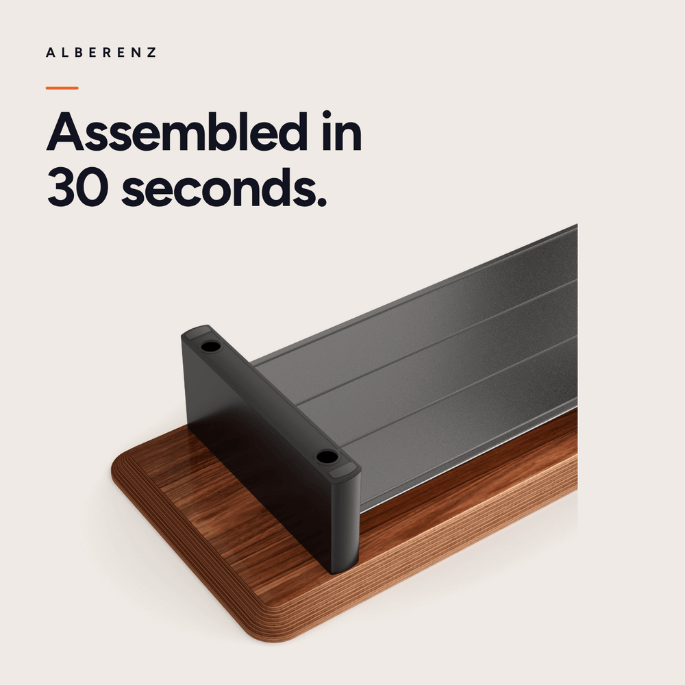 Alberenz® Walnut Wooden Monitor Riser - 1 Monitor