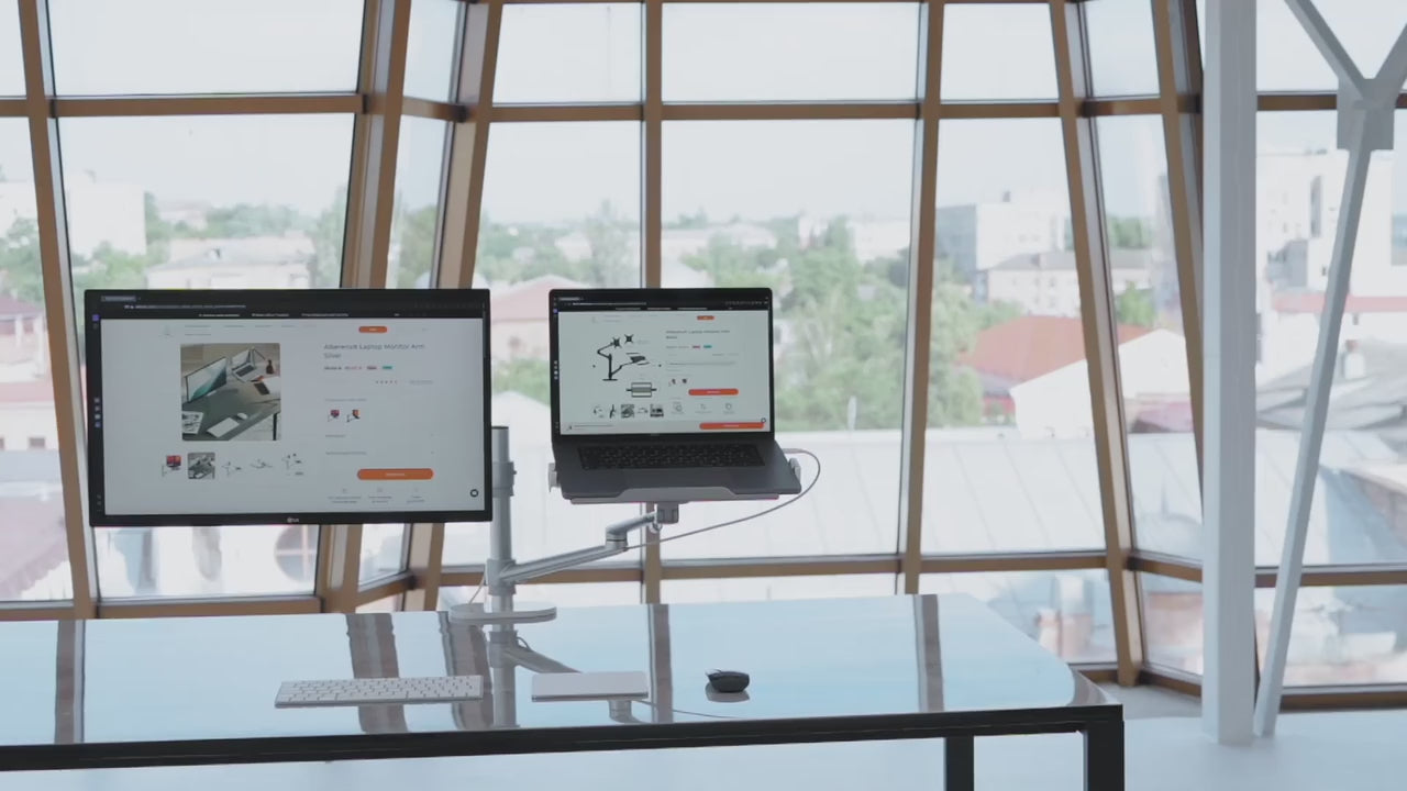 Alberenz® Srebrne ramię do monitora laptopa