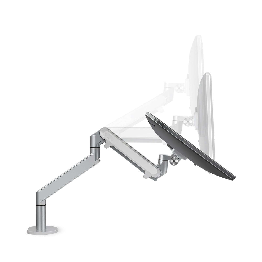 Alberenz® pojedyncze ramię do monitora z gazową sprężyną, srebrne