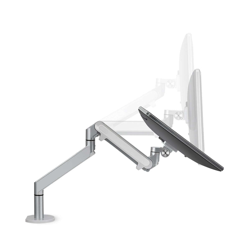 Alberenz® pojedyncze ramię do monitora z gazową sprężyną, srebrne